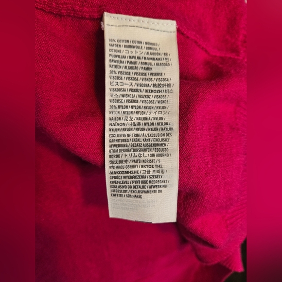 Hollister Pink Cardigan Sweater Y2K Spring Lightweight Layering Size M Girlie - Picture 7 of 7